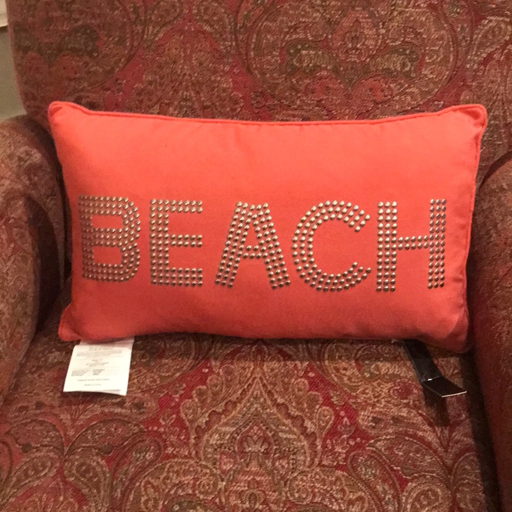 Beach Down Pillow (1) Orange NWT